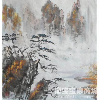 王忠诚 秋山烟云 类别: 国画山水作品